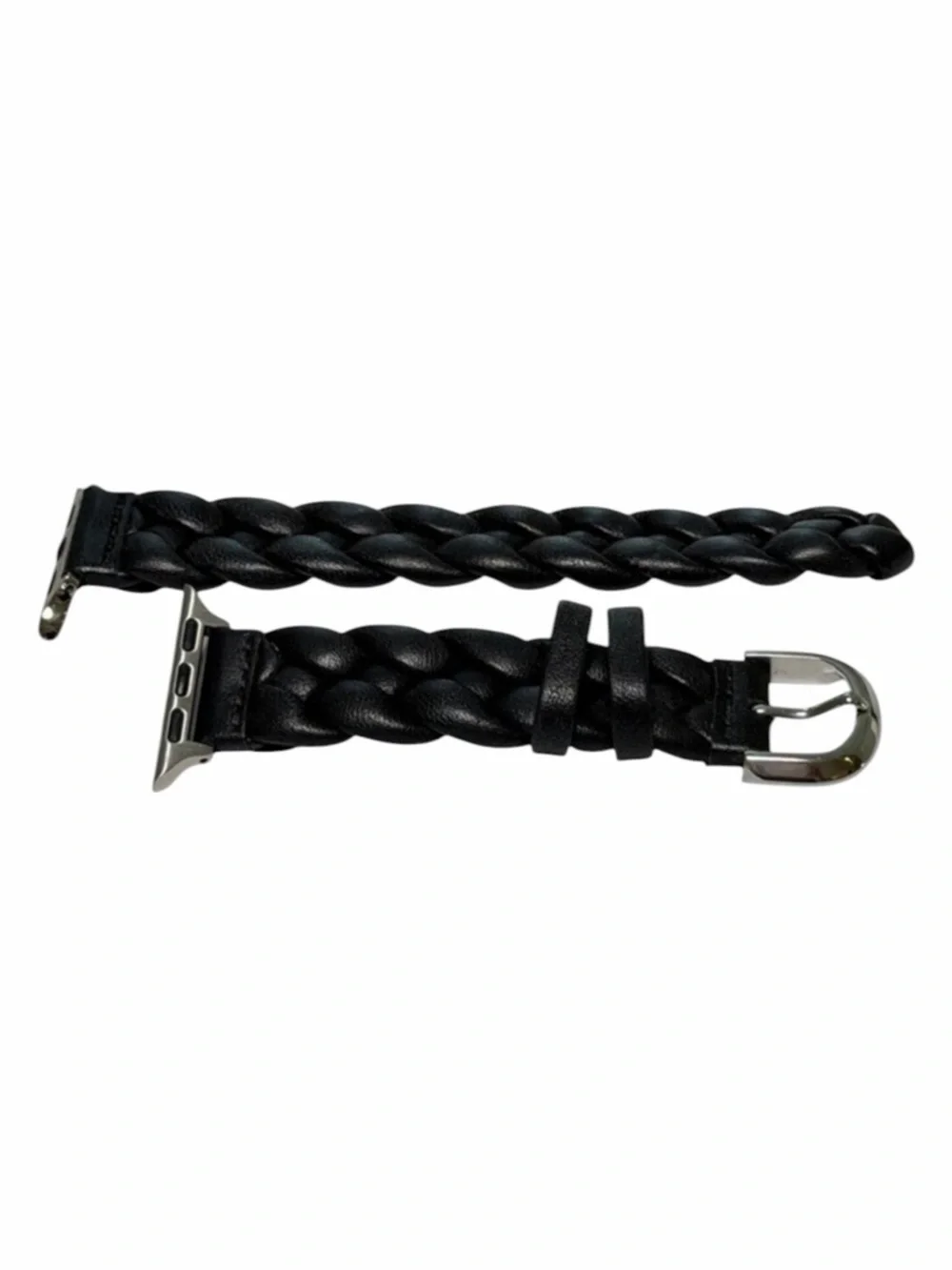 Kate Spade ♠️ NY Black Braided Leather Apple Watch Band in Box- 18mm SE